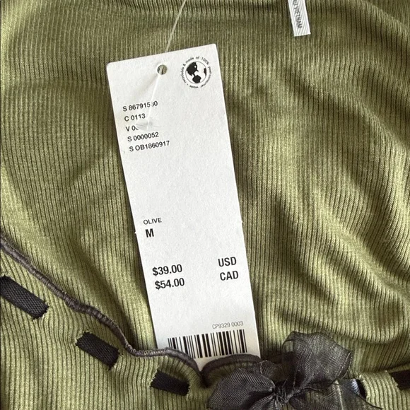 Urban Outfitters Olive Green Long Sleeve Scoop Neck M - Picture 6 of 7